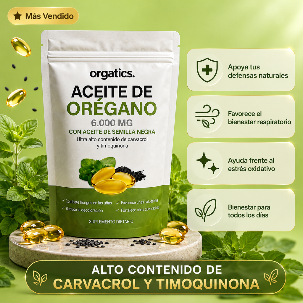Cápsulas de Aceite de Orégano 6000mg + Semilla Negra